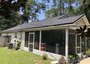 New roof installation on a residential home in Crawfordville, FL. Expert roofing contractors ensure.