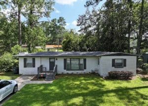 New roof installation on a single-story residential house in Tallahassee, Florida.
