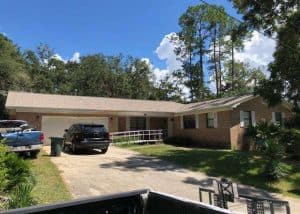 Roof replacement project at a residential home in Crawfordville, FL. New roofing installation by pro.