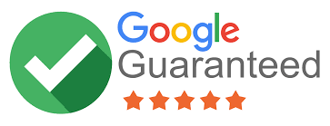 Google Guaranteed badge with a green checkmark and five orange stars, accompanied by the text Google Guaranteed.