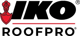 IKO RoofPro logo featuring a red shield emblem and bold black text.