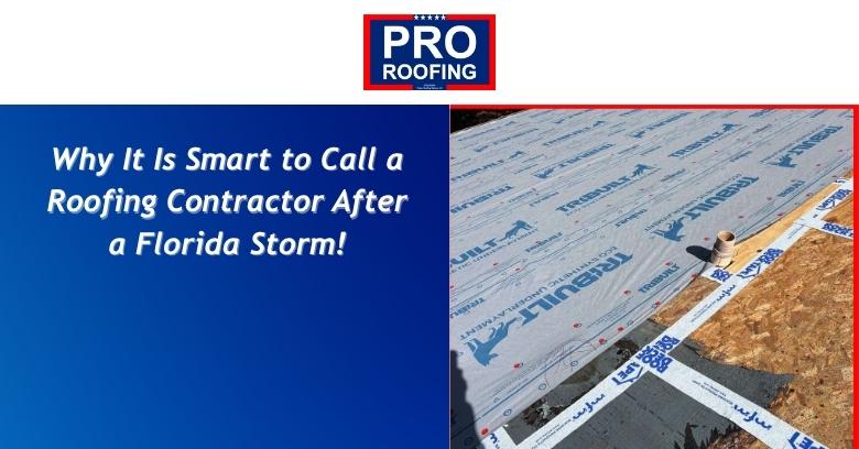 Roofing underlayment being installed on a building roof in Florida.
